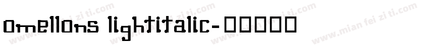 Omellons LightItalic字体转换
